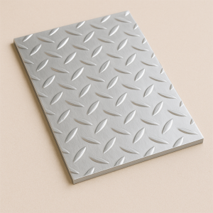 Алюминиевый рифленый лист даймонд 1,5х2000х2000 мм АМг3 в наличии в Липецке