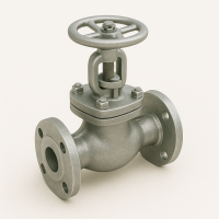 Стальной клапан запорный сальниковый фланцевый ДУ 25 РУ 40 ГОСТ 9697-87